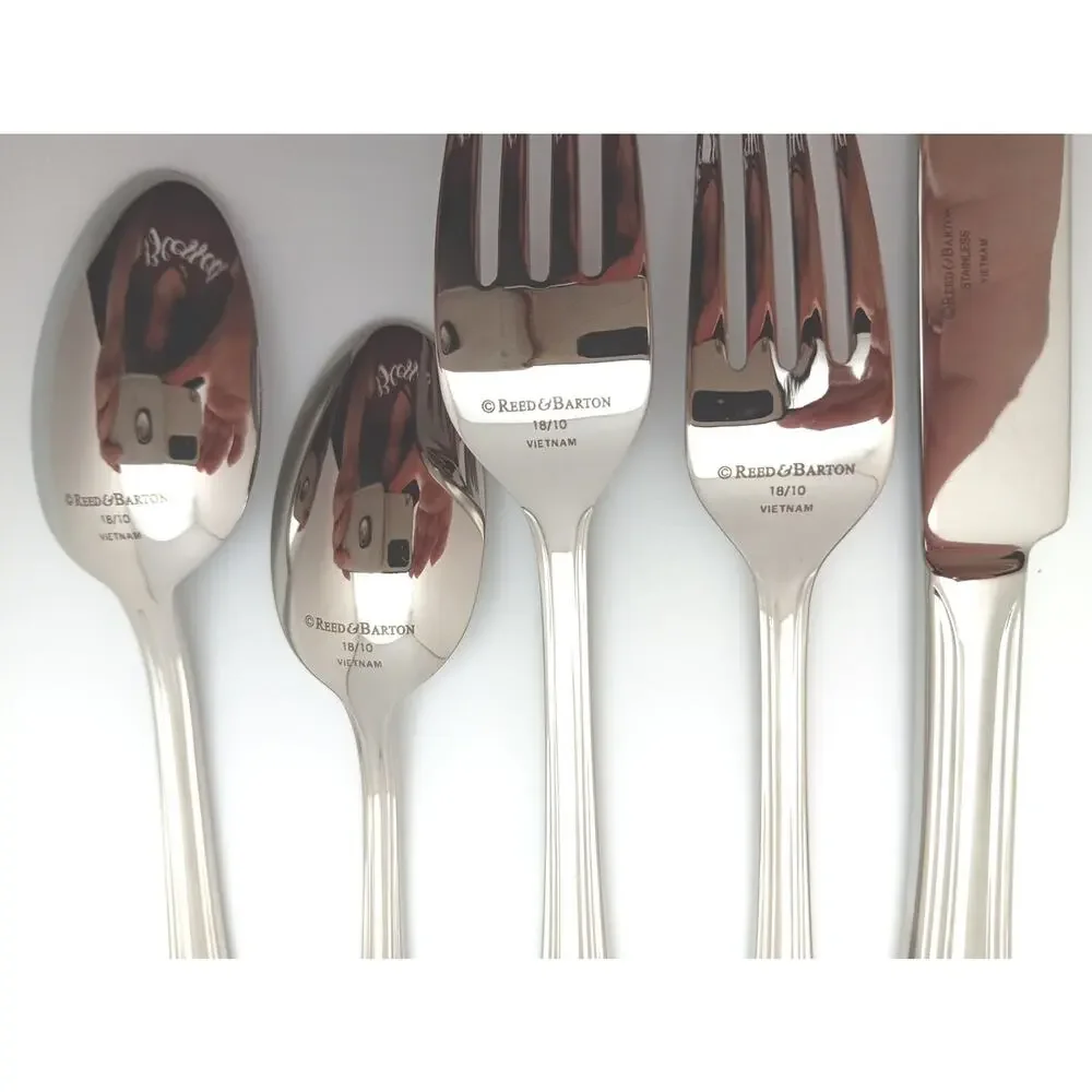 Reed & Barton Brookhaven 5 Piece Place Set 18/10 Stainless Flatware Vietnam
